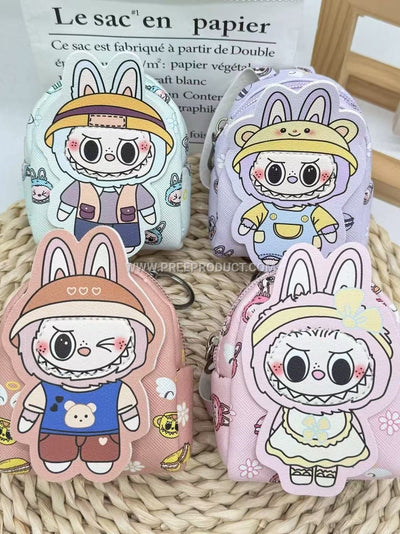 Mini PU Cartoon Backpack Charm Pouch – Light Expandable Organizer