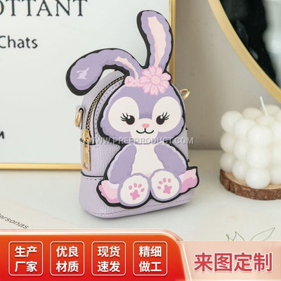 INS‑Style PU Mini Crossbody Coin Pouch with Cartoon Star Charm