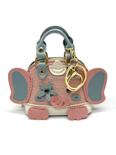 Mini PU Elephant and Dog Graphic Pouch – Cute Cartoon Carry