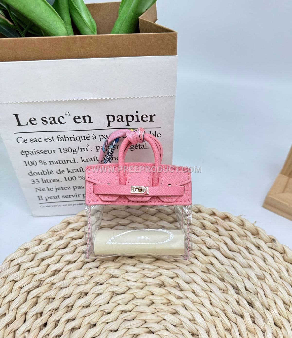 Elegant PVC Mini Handbag Pouch with Earphone Carrying Slot