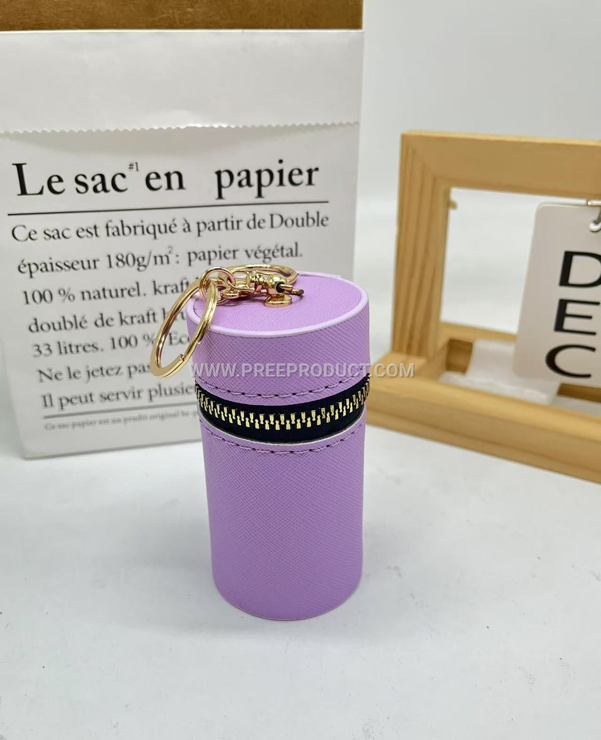Polyurethane Candy-Colored Mini Coin & Key Pouch