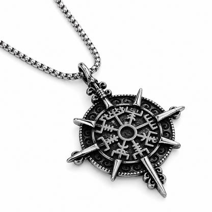 Direction Pendant Chain Necklace - Necklace