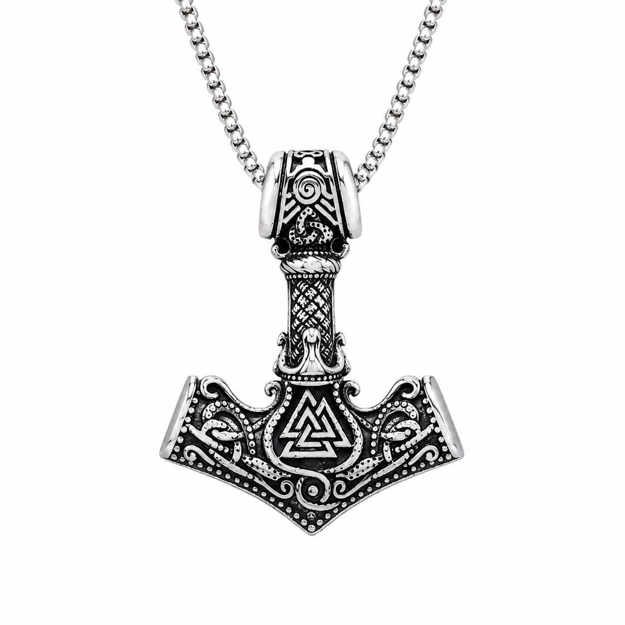 Hammer Pendant Chain Necklace - Necklace