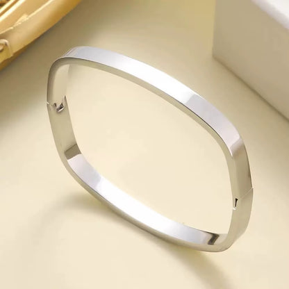 Golden Stainless Steel Square Bracelet - Bracelet