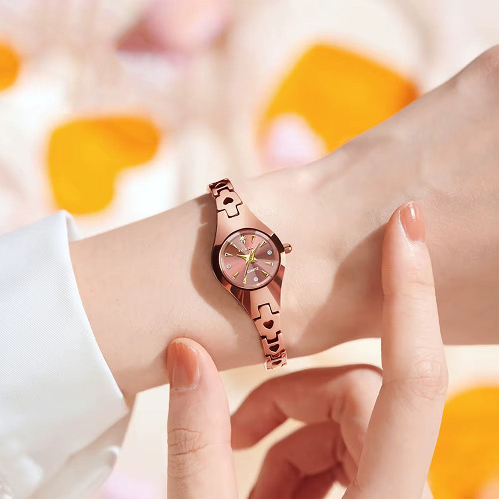 Women's Automatic Rose Gold Watch with Alloy Strap