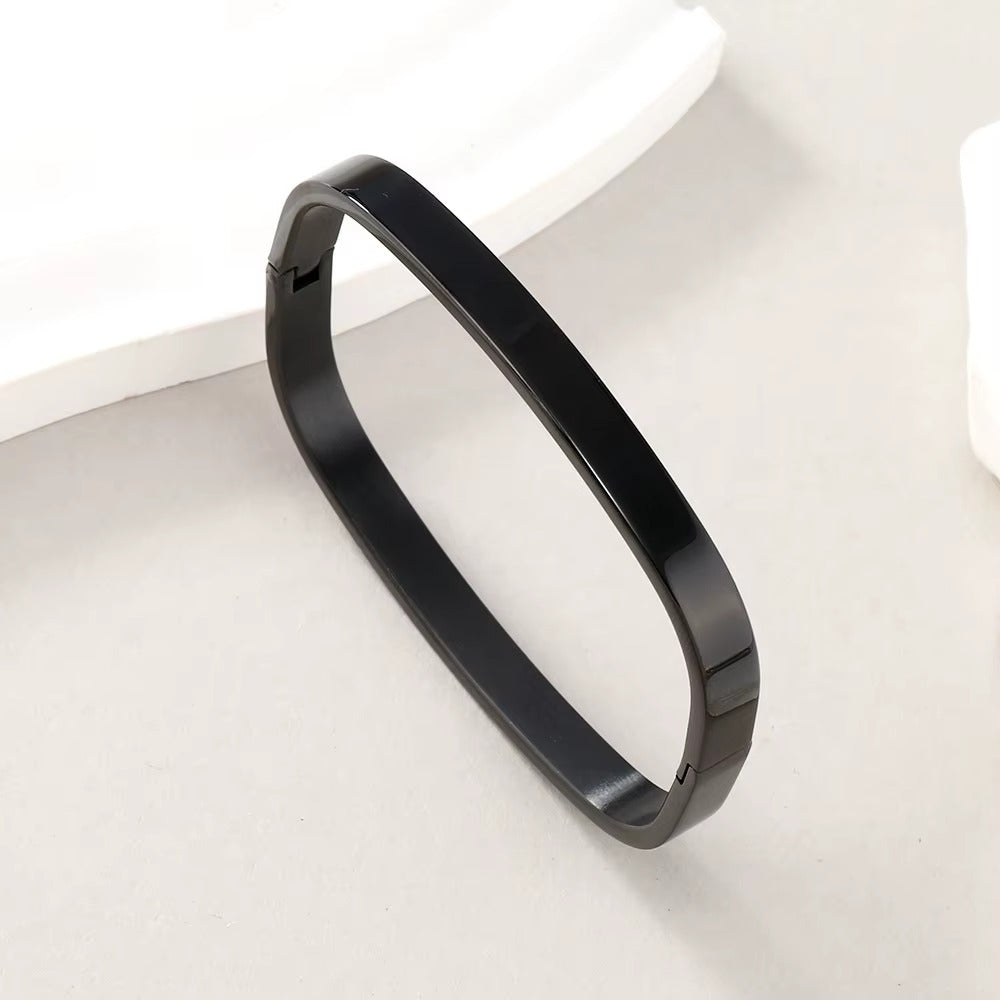 Golden Stainless Steel Square Bracelet - Bracelet
