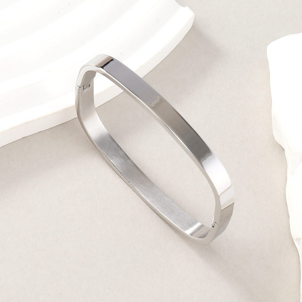 Golden Stainless Steel Square Bracelet - Bracelet
