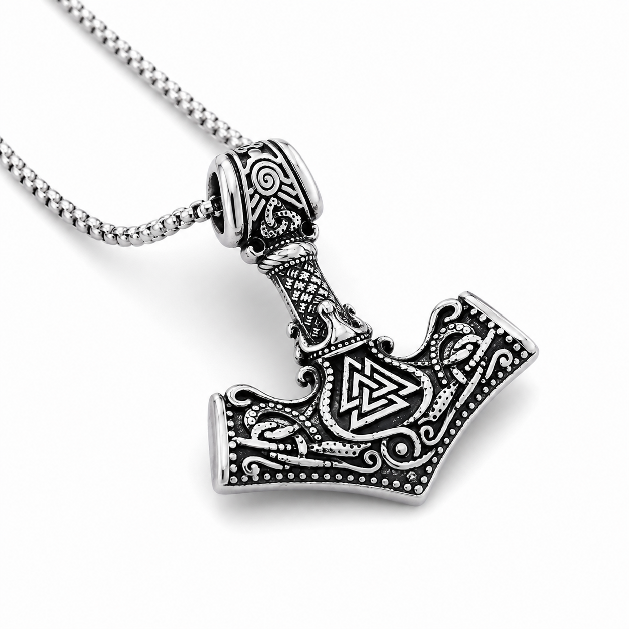 Hammer Pendant Chain Necklace - Necklace