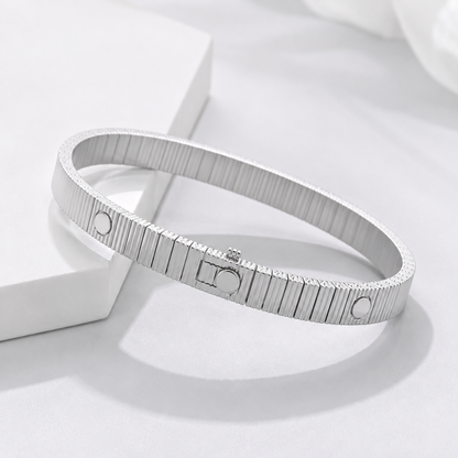 Golden Texture Stainless Steel Bracelet - Bracelet