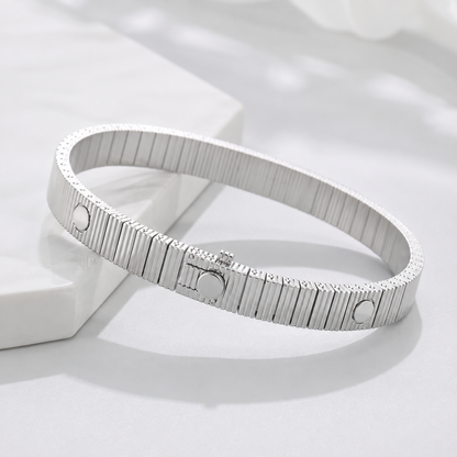 Golden Texture Stainless Steel Bracelet - Bracelet