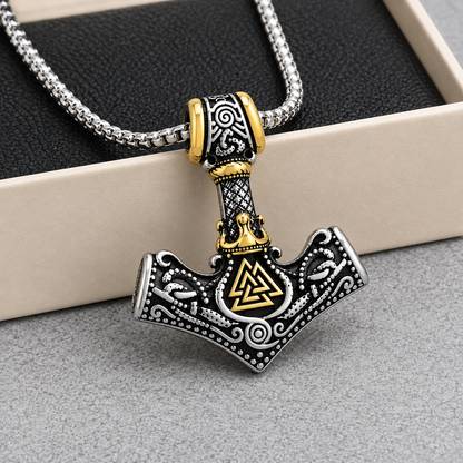 Hammer Pendant Chain Necklace - Necklace