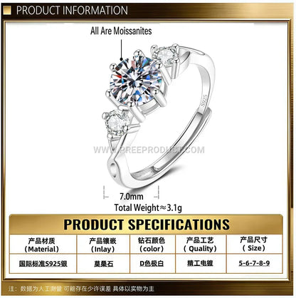 Line Motif Sterling Silver Ring With Solitaire Accent