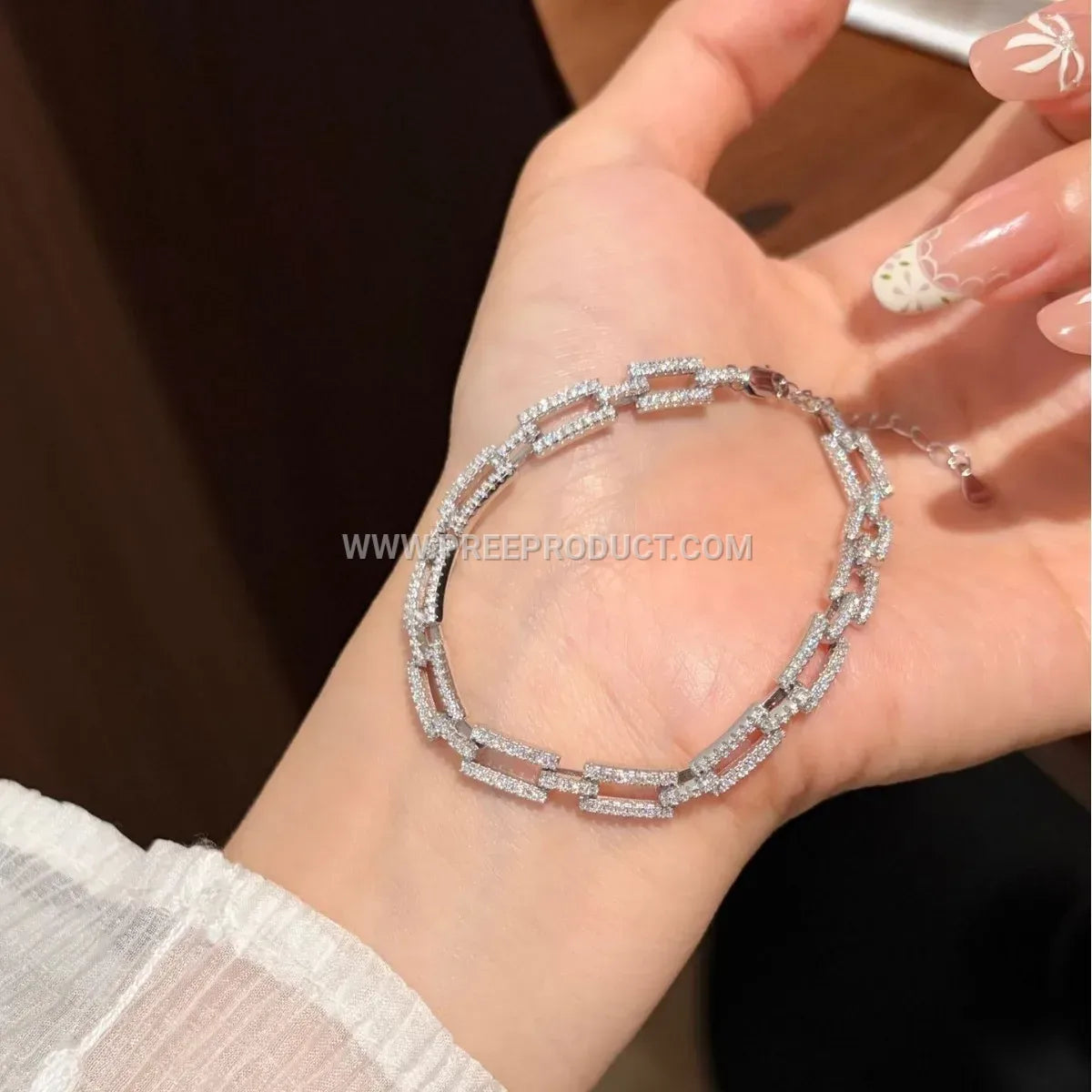 Sterling Silver Tennis Bracelet Set with Brilliant D-Color Moissanite