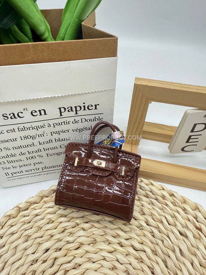 Mini PU Crocodile‑Pattern Wallet with Earphone Pocket
