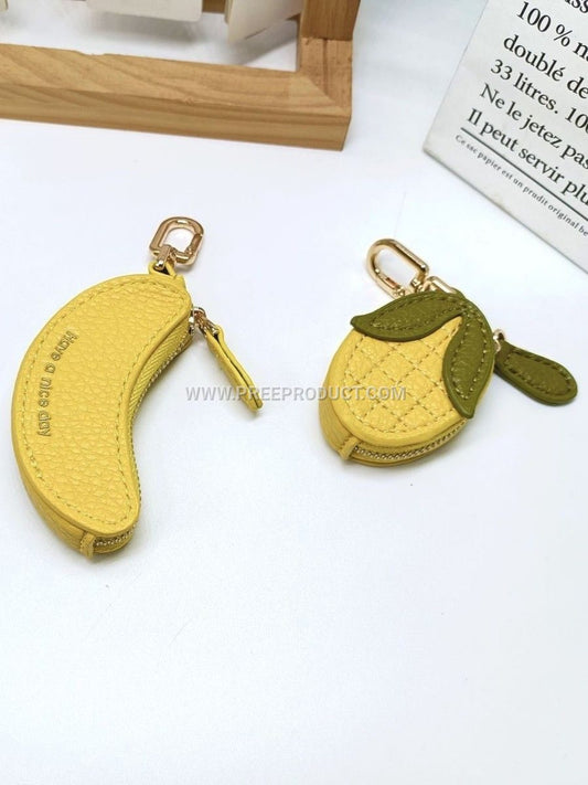 Fruit-Shaped PU Zip Wallet With Lychee Texture And Strawberry Accent