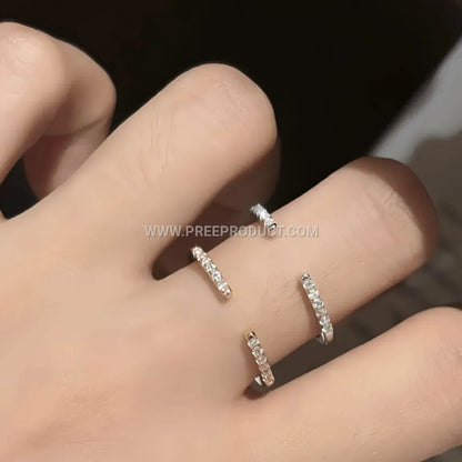 Moissanite Eternity Band Ring in Sterling Silver