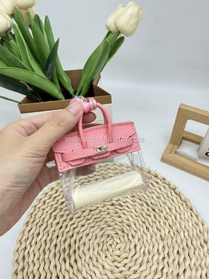 Elegant PVC Mini Handbag Pouch with Earphone Carrying Slot