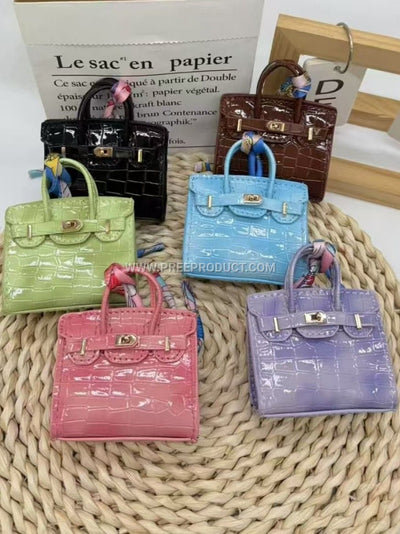 Mini PU Crocodile‑Pattern Wallet with Earphone Pocket