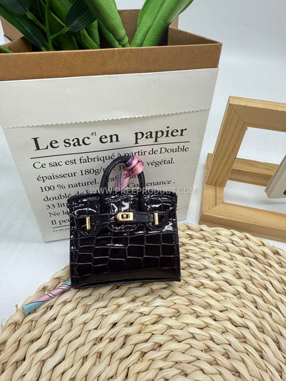 Mini PU Crocodile‑Pattern Wallet with Earphone Pocket