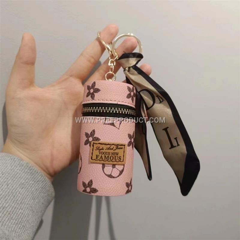 Mini PU Luxury Wallet Pendant with Earphone Pocket and Lipstick