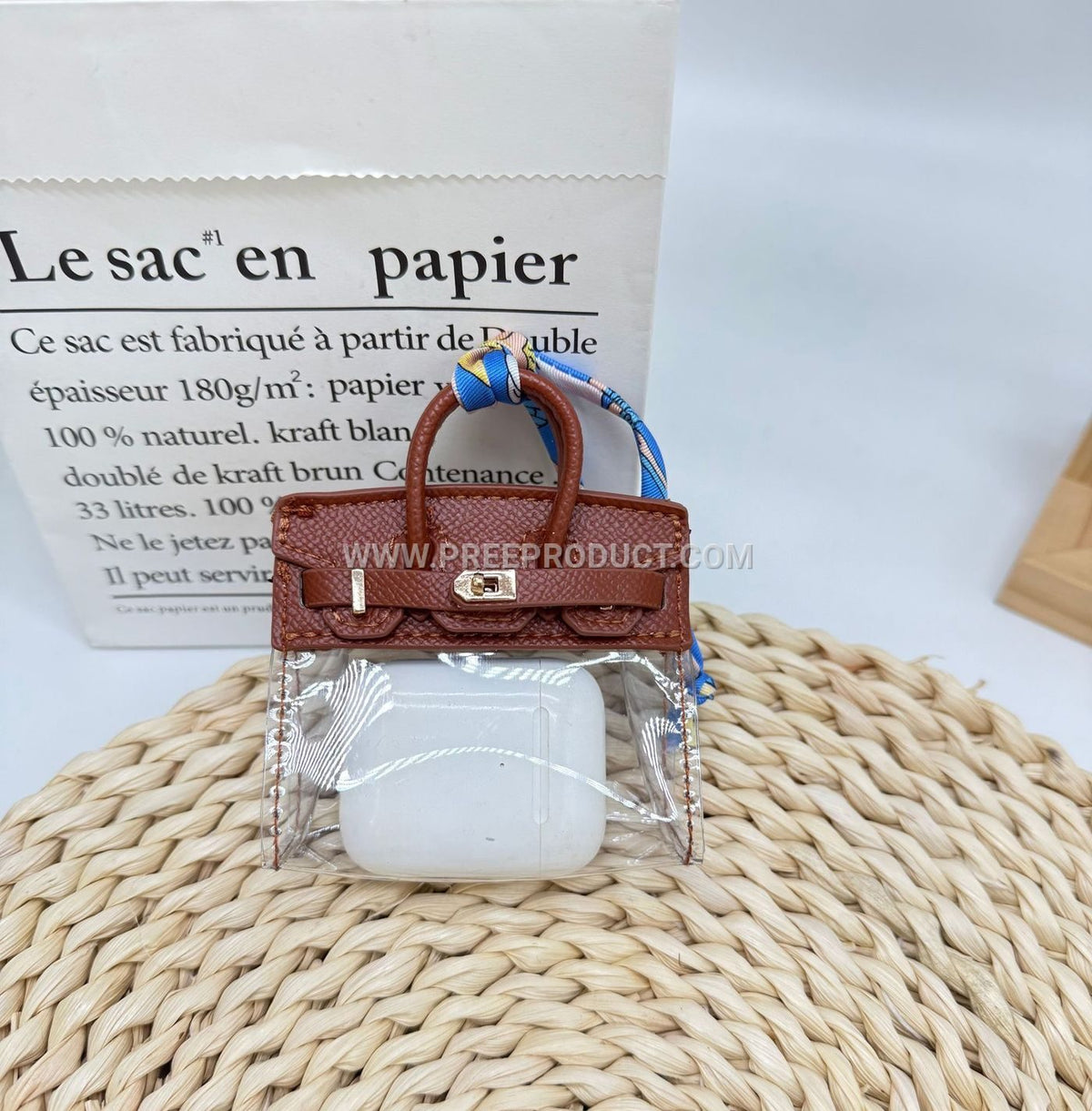Elegant PVC Mini Handbag Pouch with Earphone Carrying Slot