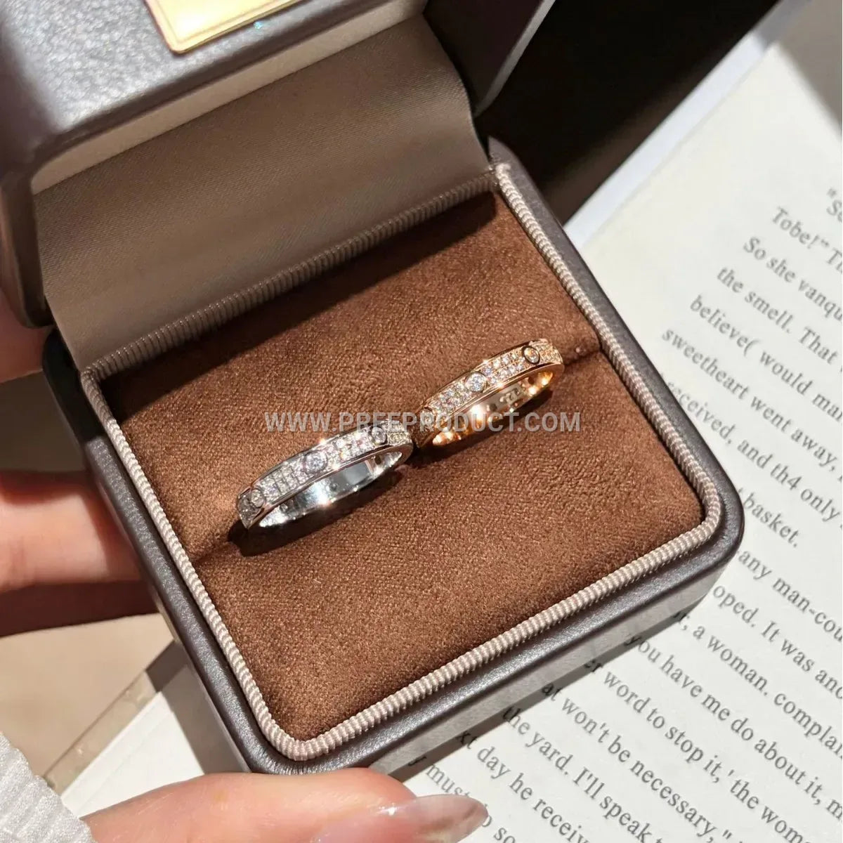 Sterling Silver Moissanite Eternity Band Ring