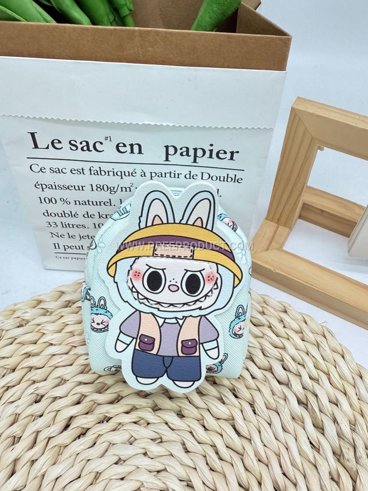 Mini PU Cartoon Backpack Charm Pouch – Light Expandable Organizer
