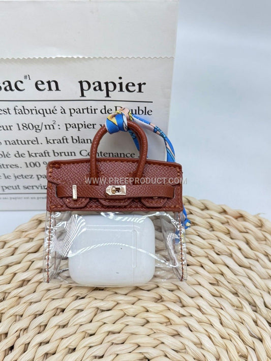 Elegant PVC Mini Handbag Pouch with Earphone Carrying Slot