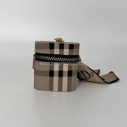 Urban Minimalist PU Stripe Mini Coin Purse With Earphone And Key Holder