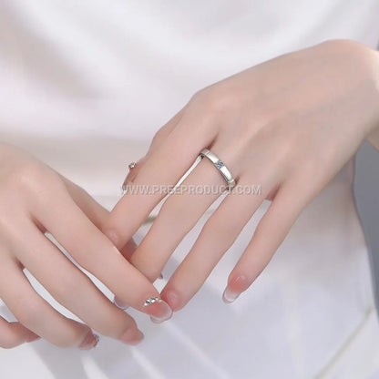 Classic Six Prong Sterling Silver Moissanite Ring