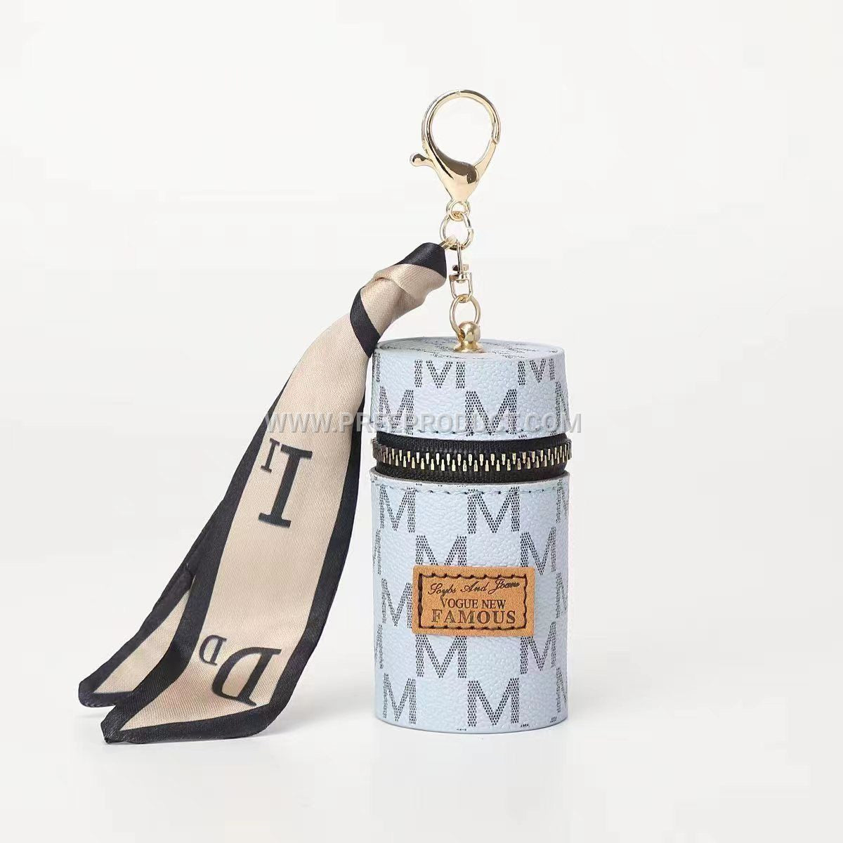 Vintage European Mini Bucket Wallet with Keychain and Earphone Pouch