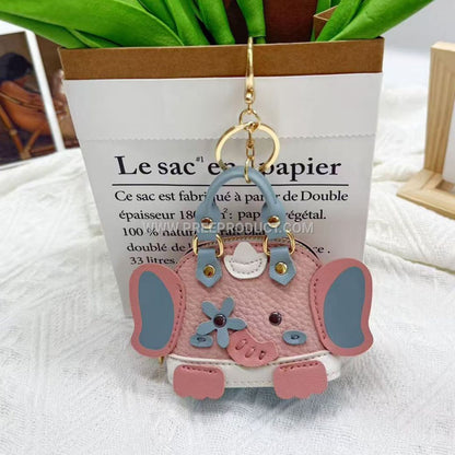 Mini PU Elephant and Dog Graphic Pouch – Cute Cartoon Carry