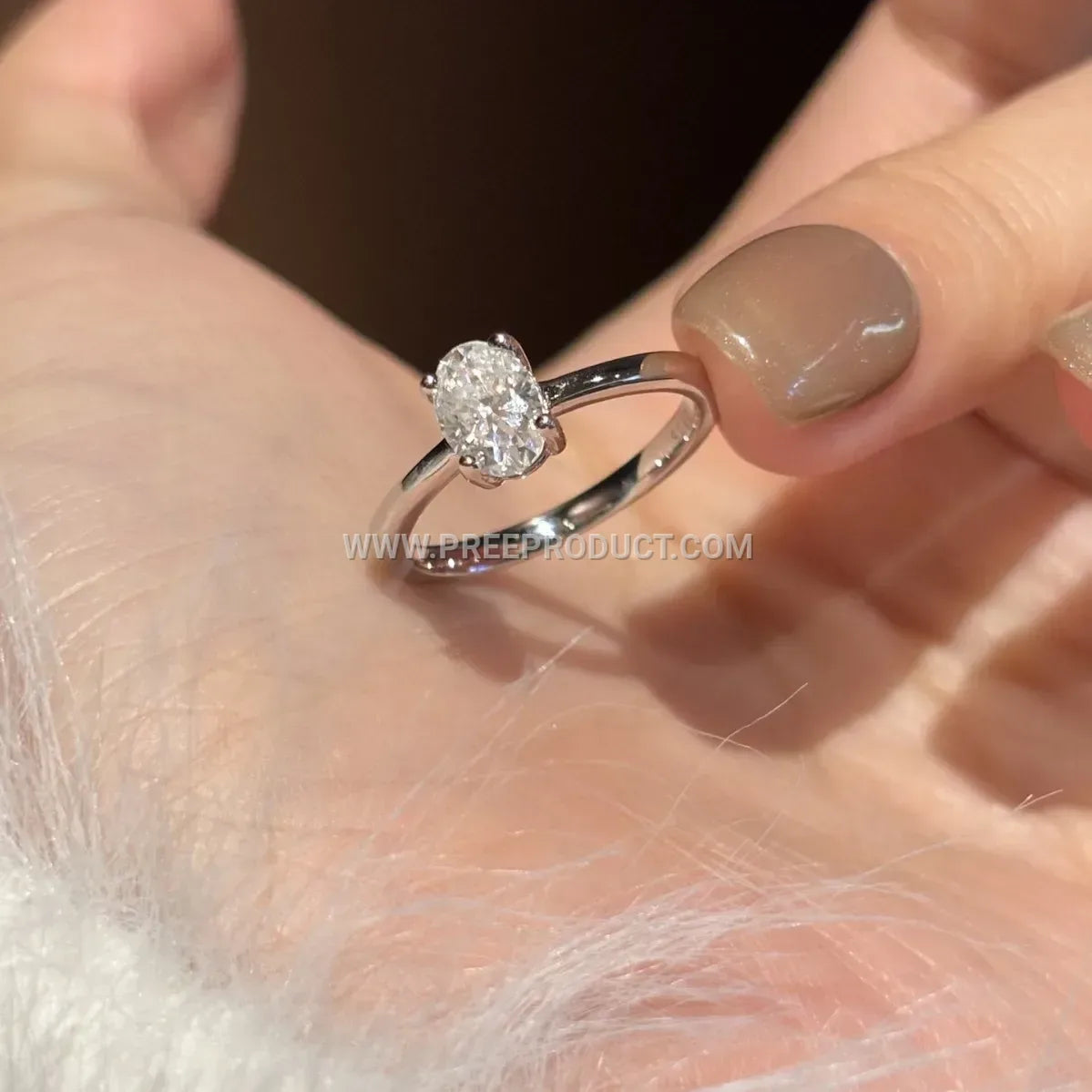 Elegant Oval Gemstone Solitaire Ring Setting in 925 Silver