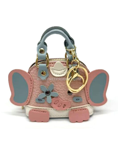 Mini PU Elephant and Dog Graphic Pouch – Cute Cartoon Carry