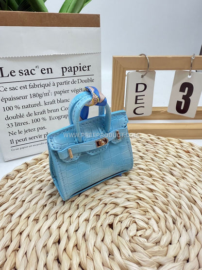 Mini PU Crocodile‑Pattern Wallet with Earphone Pocket