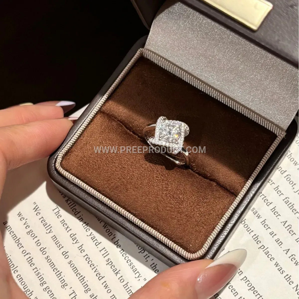 Minimalist Sterling Silver Moissanite Solitaire Ring