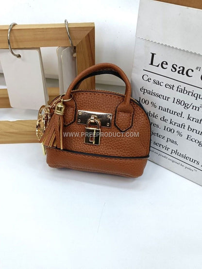 Dopamine-Inspired Shell PU Casual Handbag With Solid Color And Simple Hanging Charm