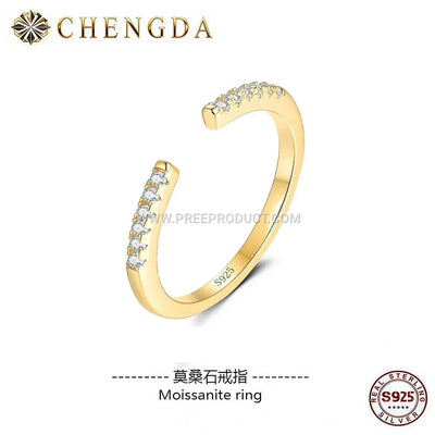Moissanite Eternity Band Ring in Sterling Silver