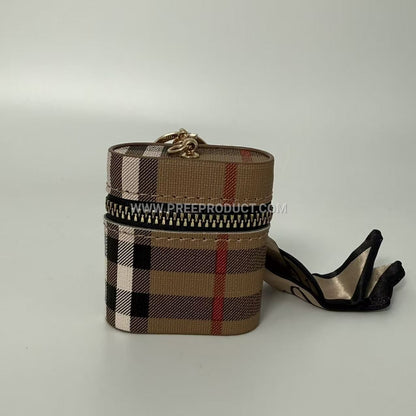 Urban Minimalist PU Stripe Mini Coin Purse With Earphone And Key Holder