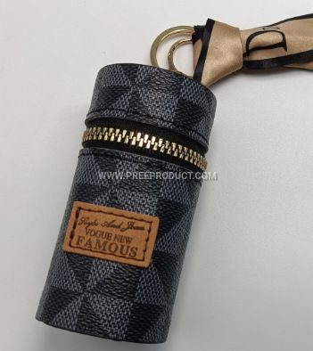 Mini PU Luxury Wallet Pendant with Earphone Pocket and Lipstick