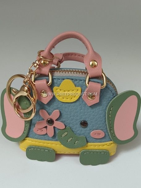 Mini PU Elephant and Dog Graphic Pouch – Cute Cartoon Carry