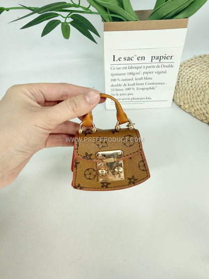 Mini PU Fan‑Print Coin Purse