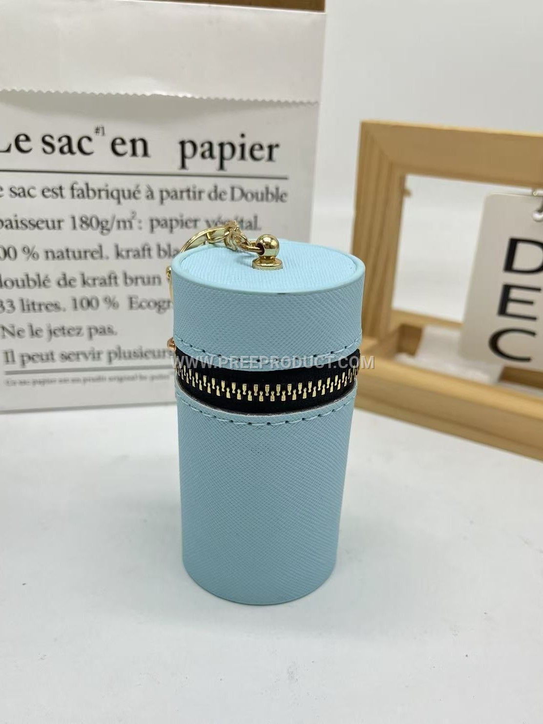 Polyurethane Candy-Colored Mini Coin & Key Pouch