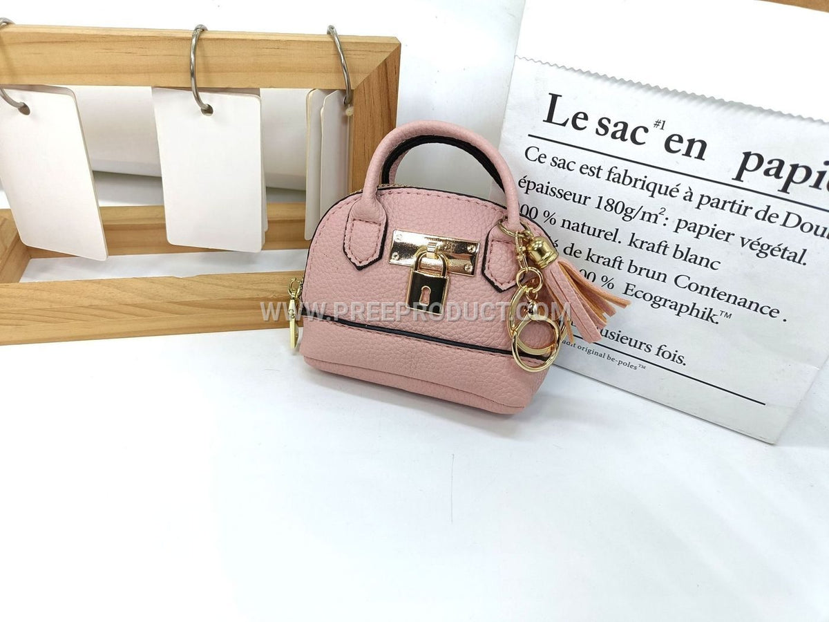Dopamine-Inspired Shell PU Casual Handbag With Solid Color And Simple Hanging Charm