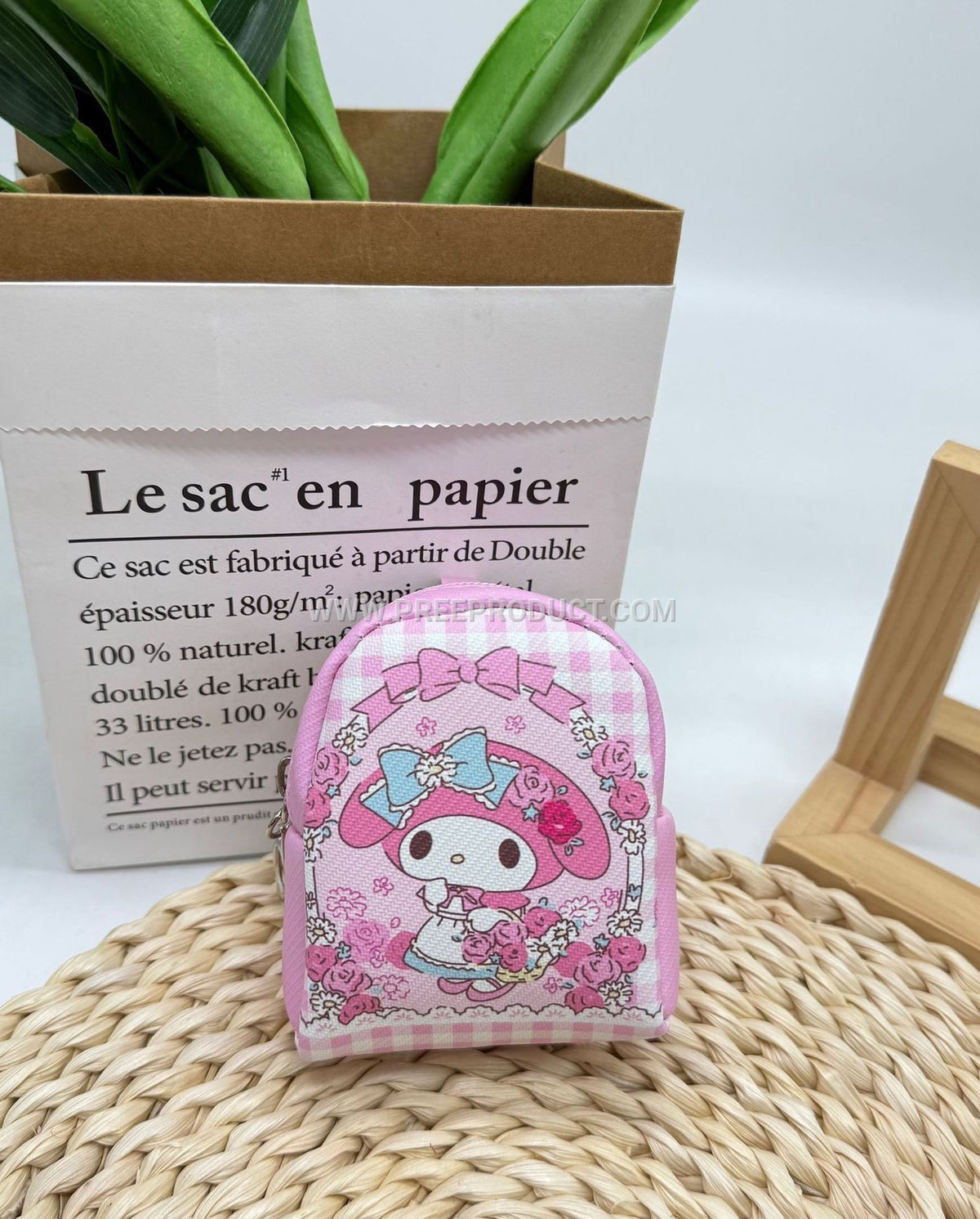 Sanrio PU Mini Cartoon Key Pouch with Coin Storage