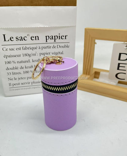 Polyurethane Candy-Colored Mini Coin & Key Pouch