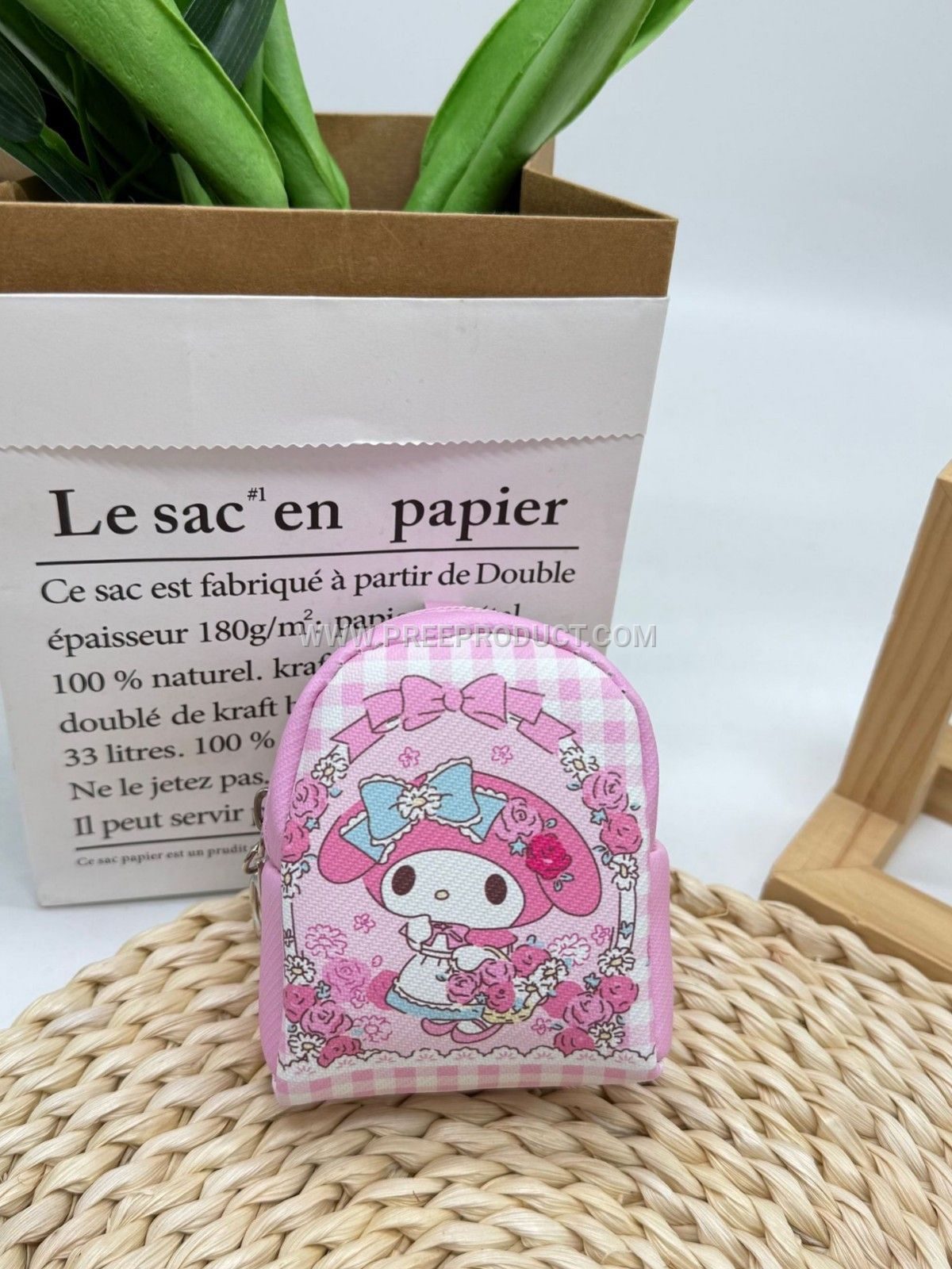 Sanrio PU Mini Cartoon Key Pouch with Coin Storage
