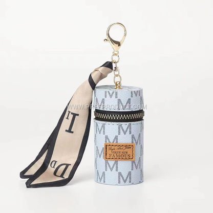 Vintage European Mini Bucket Wallet with Keychain and Earphone Pouch