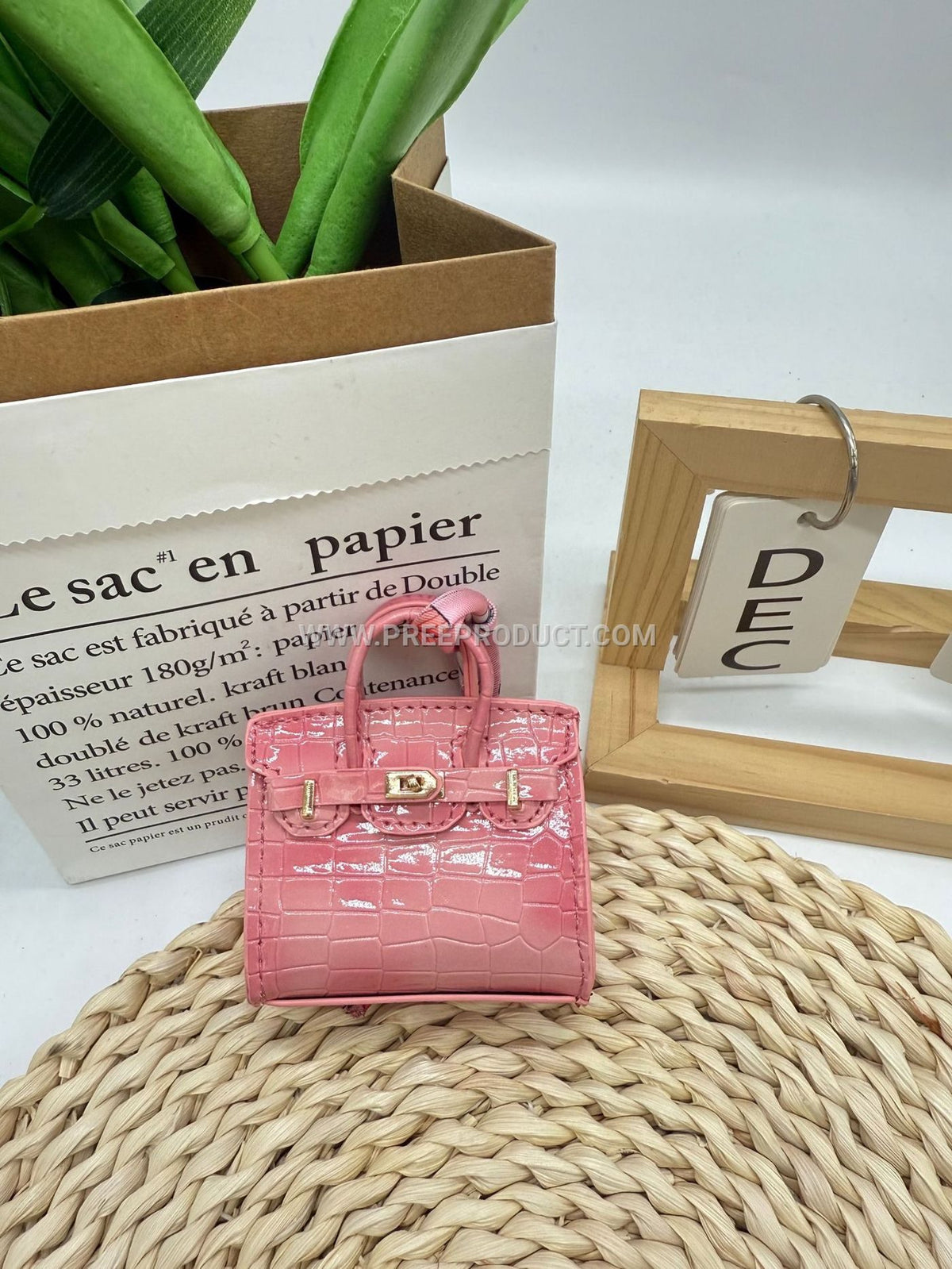 Mini PU Crocodile‑Pattern Wallet with Earphone Pocket