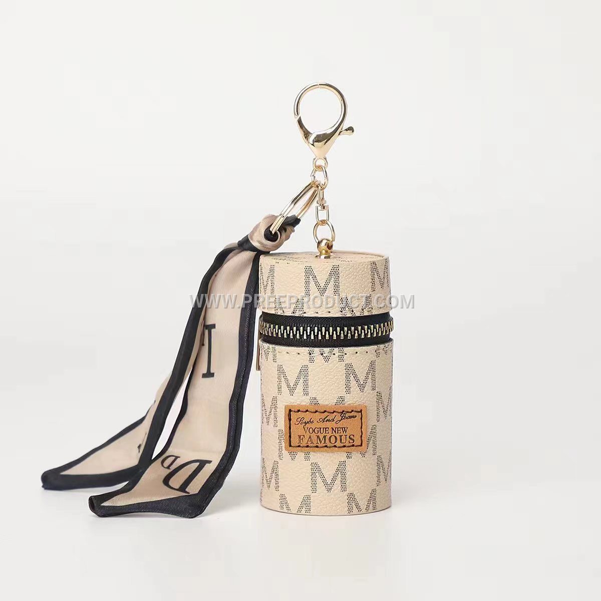 Vintage European Mini Bucket Wallet with Keychain and Earphone Pouch